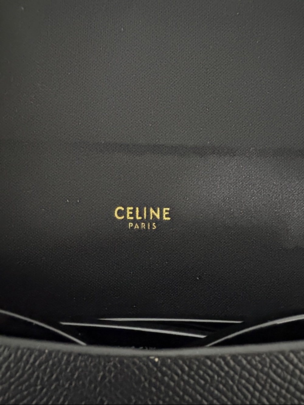 Celine Glossy Black Cat-Eye Sunglasses - Picture 6 of 7